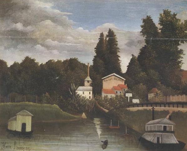 Henri Rousseau Banks of the Marne(Charenton) The Alfort Mill Norge oil painting art